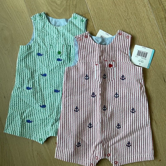 NWT 6mo Little Me Seersucker Romper with Whales - Picture 5 of 5